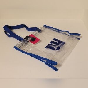 NEW New York Giants Clear Carryall Tote/Hand Bag Stadium Approved NFL Approved